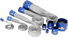 7496 Spectre Performance Blue Stainless Steel Sleeving Kit Chrome