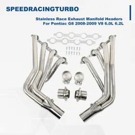 Speedracingturbo Spegs-ehd1311 Exhaust Headers Manifold For G8 08-09 V8 6.0l 6.2l Stainless Steel Pair 3 Inch Outle