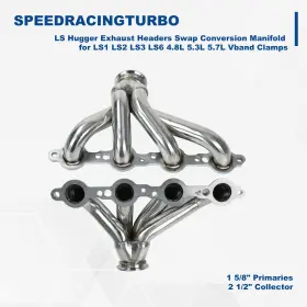 Spt-ags1073 Speedracingturbo Ls Hugger Exhaust Headers Swap Conversion For Ls1 Ls2 Ls3 Ls6 4.8l 5.3l 5.7l