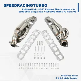 Spt-ags1305 Speedracingturbo Shorty Exhaust Headers 1-5/8 Inch For 2009-2017 Dodge Ram 1500 Classic 5.7 Hemi V8