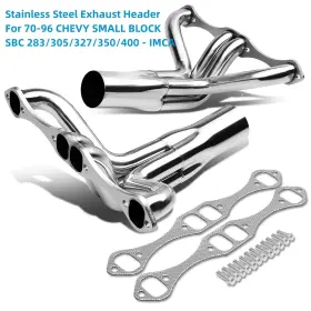 Spt-ehd1346 Speedracingturbo Stainless Steel Exhaust Header For 70-96 Chevy Small Block Sbc 283 - 400 Imca
