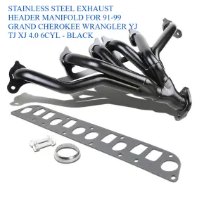 Spt-ehd1350 Speedracingturbo Exhaust Manifold For 91-99 Jeep Wrangler Grand Cherokee 4.0l 6cy Yj Tj Zj Black