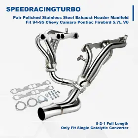 Spt-ehd1386 Speedracingturbo Stainless Steel Exhaust Header Fit 94-95 Chevy Camaro Pontiac Firebird 5.7l V8