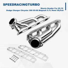 Spt-ehd1391 Speedracingturbo Exhaust Header Manifold For 2005-2010 Chrysler 300 C Magnum Charger 5.7l Pair