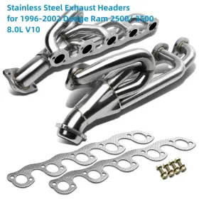 Spt-ehd1393 Speedracingturbo Stainless Steel Exhaust Headers For 1996-2002 Dodge Ram 2500/ 3500 8.0l V10 Pair