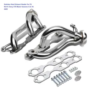 Spt-ehd1456 Speedracingturbo Stainless Steel Exhaust Header For Fit 96-01 Chevy S10 Blazer Sonoma 4.3l V6 4wd