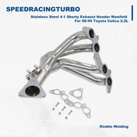 Spt-ehd1465 Speedracingturbo 4-1 Shorty Exhaust Header Manifold For Toyota Celica 2.2l 1990-1999 Pair