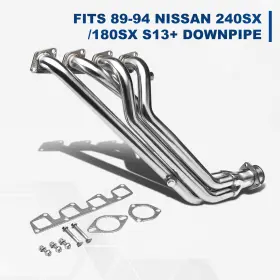 Spt-ns13 Speedracingturbo Dp Stainless Exhaust Header For 1991-1994 Nissan 240sx S13 Ka24 Dohc 2.4l 4-1 2pcs
