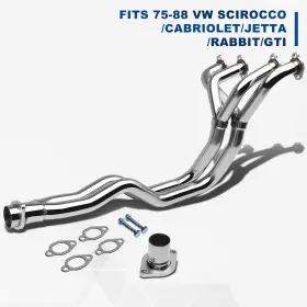 Spt-vwsci-18l Speedracingturbo Stainless Exhaust Header For 80-92 Volkswagen Jetta Rabbit 1.6l 1.7l 1.8l 4-2-1