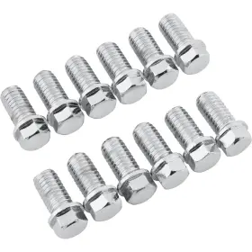91303807 Speedway Motors King Chrome Hex Header Bolts 3/8-16 X 3/4 Inch Set/12