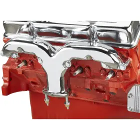 9300332 Speedway Motors Smoothie Rams Horn Exhaust Manifolds Chrome Fits Small Block Chevy