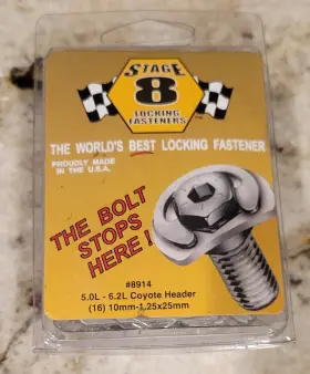 8914 Stage 8 Ford Mustang 5.0 Coyote 1.25 Thread Pitch Header Bolt Kit