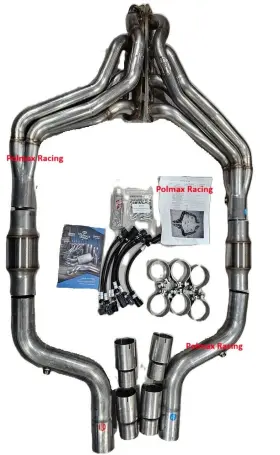 Shm64hdrcat Stainless Power 1-7/8 Long Tube Headers For 05-23 Chrysler 300c 5.7 6.1 6.4 Hemi