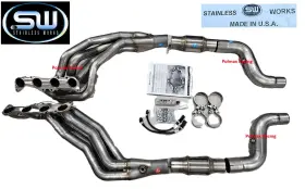 Gt350hcat Stainless Works 1-7/8ftft Catted Long Tube Headers Kit 2015-20 Shelby Gt350 5.2