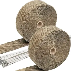 Spt-073 Sunplustrade 2 Inch X 50ft Titanium Exhaust Wrap For Motorcycle Cars Header Beige