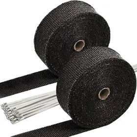 Spt017 Sunplustrade 2 Inch X 50ft Black Exhaust Header Heat Wrap For Motorcycle Cars