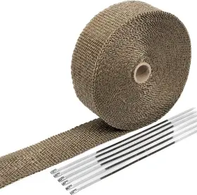 Spt018 Sunplustrade 2 Inch X 50ft Titanium Exhaust Wrap For Motorcycle Car Headers Bronze