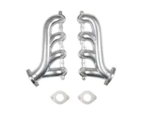 Ss10002 Super Shops Ls Cast-iron Exhaust Manifolds - Silver Ceramic Coated Pair