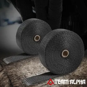 Tma-p2kbpiz05parw Team-alpha 2ftft X 50ft Exhaust Header Heat Wrap Cover Manifold Pipe With 5 Zip Ties Black 2pcs