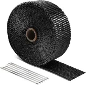 Tyt-g5 Toyitte Exhaust Heat Wrap 2 Inch X 50ft Shield Tape With Black 50&apos