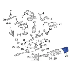 583270e030 Toyota Oe 5.8327e 35 For Highlander 2008-2013 Exhaust Heat Shield