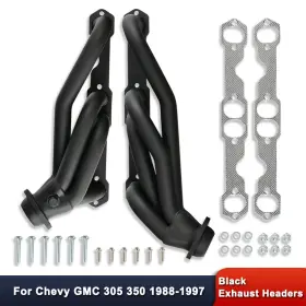 R27143 Transmountracing For Chevy Gmc 305 5.0l 350 5.7l V8 1988-1997 Exhaust Headers Black Steel