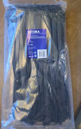 Ut-56417-2 Ultima Extra Heavy Duty Cable Ties 16 Inch X 1/2 Black 100 Qty Pack New Sealed