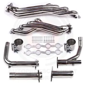 Ul105fu48ll177na Ultimate Fits 07-14 Chevy Gmc 4.8l 5.3l 6.0l Long Tube Stainless Steel Headers With Y Pipe