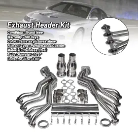 C265-a095 Vipih Stainless Steel Header Manifold Exhaust Fit Pontiac Gto 6.0l V8 2005-2006 #