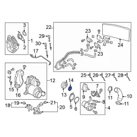 1k0253115t Volkswagen Oe For Jetta 05-15 Exhaust Header Collector Gasket