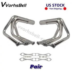 Eh28117-3d Vvorhsbell Polished T Bucket Sprint Roadster Headers For Chevy Small Block Sbc V8 Stainless