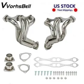 Eh28119x-3d Vvorhsbell For 55-57 Small Block Chevy Car 150 210 Bel Air V8 4.6 Exhaust Headers Stainless