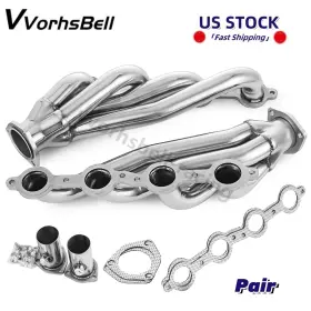 Eh28125-p-3d Vvorhsbell Shorty Headers For Chevy C10 Chevelle Camaro Caprice Ls1 Ls2 Ls6 Ls7 Lsx Ss Pair