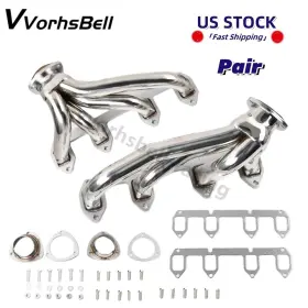Eh28919-3d Vvorhsbell Pair Shorty Hugger Headers Stainless For Ford Big Block Fe 330 360 390 428 V8 Us