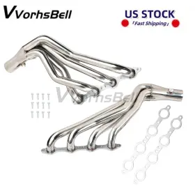 Eh28993-3d Vvorhsbell Polished Headers For 99-06 Chevy Gmc Sierra Tahoe Yukon 4.8/5.3/6.0 V8 Long Tube