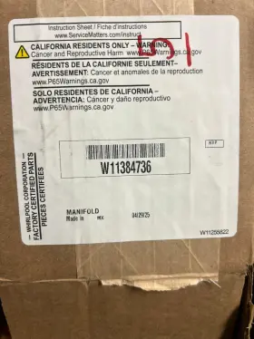 W11384736 Whirlpool Manifold