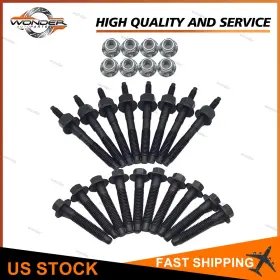 03211 Wonder Auto Parts 3211 New 2pcs Exhaust Manifold Bolt And Stud Kit For 2003-2008 Dodge Durango Ram