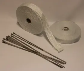 Ht-150w Wt - 1 Inch X 25ft Roll Of White Fiberglass Heat Shield Wrap Lot 2 Rolls