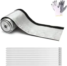 201801 Xinpengliu Heat Shroud Aluminized Sleeving Shield Fuel Line 3/4 Inch I.d.x 10ft