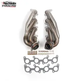 Yh2025009 Yh Exhaust Headers 409ss For 11-14 Ford F-150 Fx2 Fx4 Xl Xlt Lariat King 5.0l V8