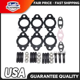 Zh-autoparts 768845208103 New Exhaust Manifold Gaskets Stud And Nut Kit For Cummins 5.9 6.7 24v 98.5-19