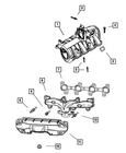 Genuine Mopar Exhaust Manifold Right 53030934AB New. Price: $270.14.