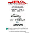 Jba Exhaust Header 1949S-1; New. Price: $742.30.