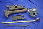 Mgb 75-80 Intake And Exhaust Manifold Assembly With Carburetor Used. Price: $171.75.