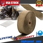 1ROLL 2"X 50FT Titanium Motorcycle Exhaust Wrap Header Pipe Heat Insulation New. Price: $19.99.