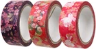 Kamiiso Japanese Washi Masking Tape, Kimono Beauty, 3-ROLL Set Cherry Blossom, New. Price: $75.89.