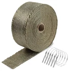Titanium Exhaust Heat Tape Wrap, 2 50 Ft, Motorcycle Fiberglass Shi New. Price: $27.81.