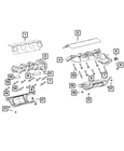 Genuine Mopar Exhaust Manifold Right Side 53011508AE New. Price: $473.80.