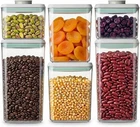 Pop Airtight Food Storage Containers Set W/ Lids 6 Pcs Stackable One Button New. Price: $49.50.