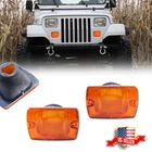 Fits Jeep 1987-1995 Wrangler Yj Amber Lens Front Turn Signal Parking Light Lamps New. Price: $18.99.